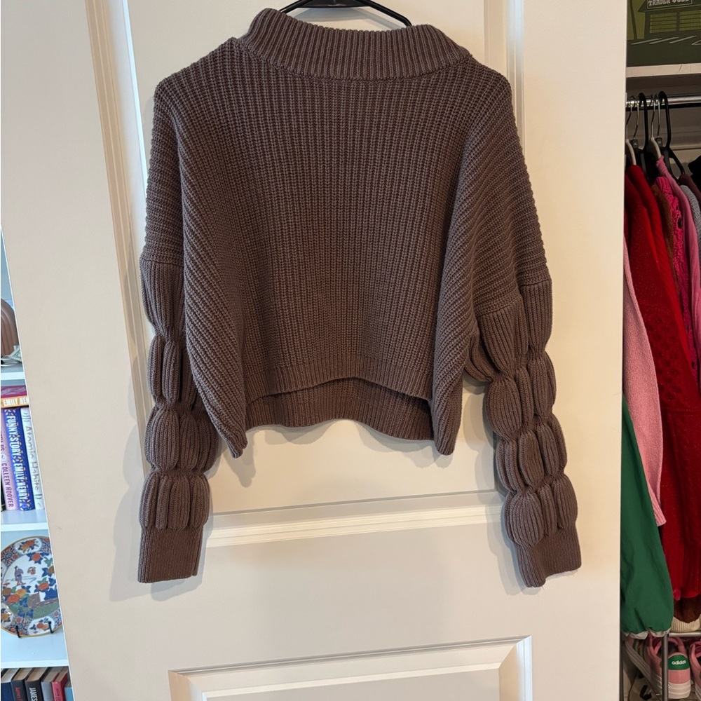 Shop Stevie Chocolate Cowl Neck Sweater